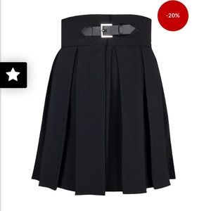 LARGE Deandri Nancy Skirt BNWT Black gabardine